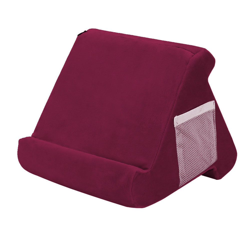 Foldable Tablet Pillow Holder Soft Red iPad Kindle Fire SamsungCompatible with - Image 2