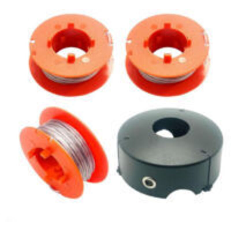 F016800175 Wire spool for Bosch Art 23 26 30 Easytrim and Combitrim, Pro-Tap Automatic spool soft cord, 8M x 1.6 mm with cover F016L71088 (3 spools + 1 cover) - Image 1