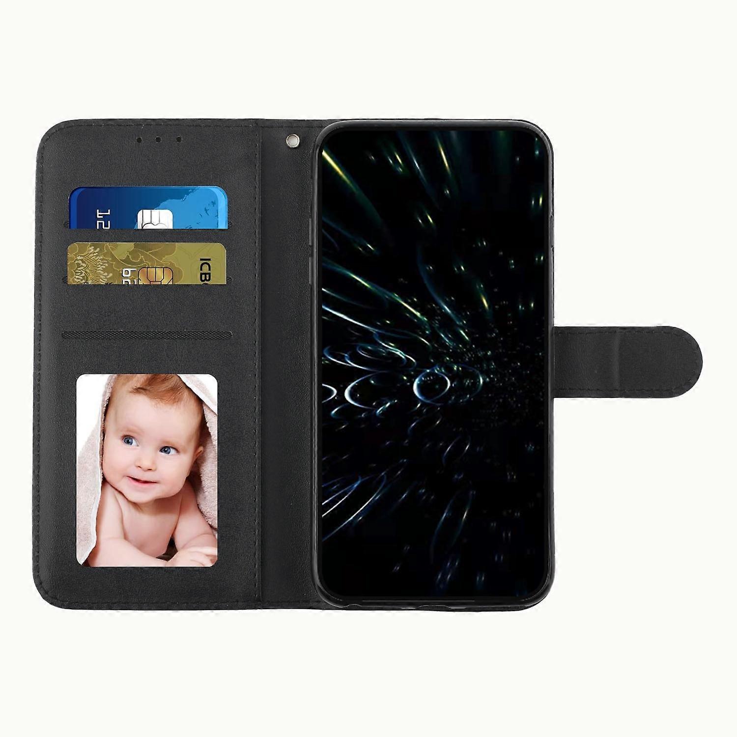 Stitched Calfskin Case for Redmi 14C 4G (FMY) Black_yux Black - Image 4