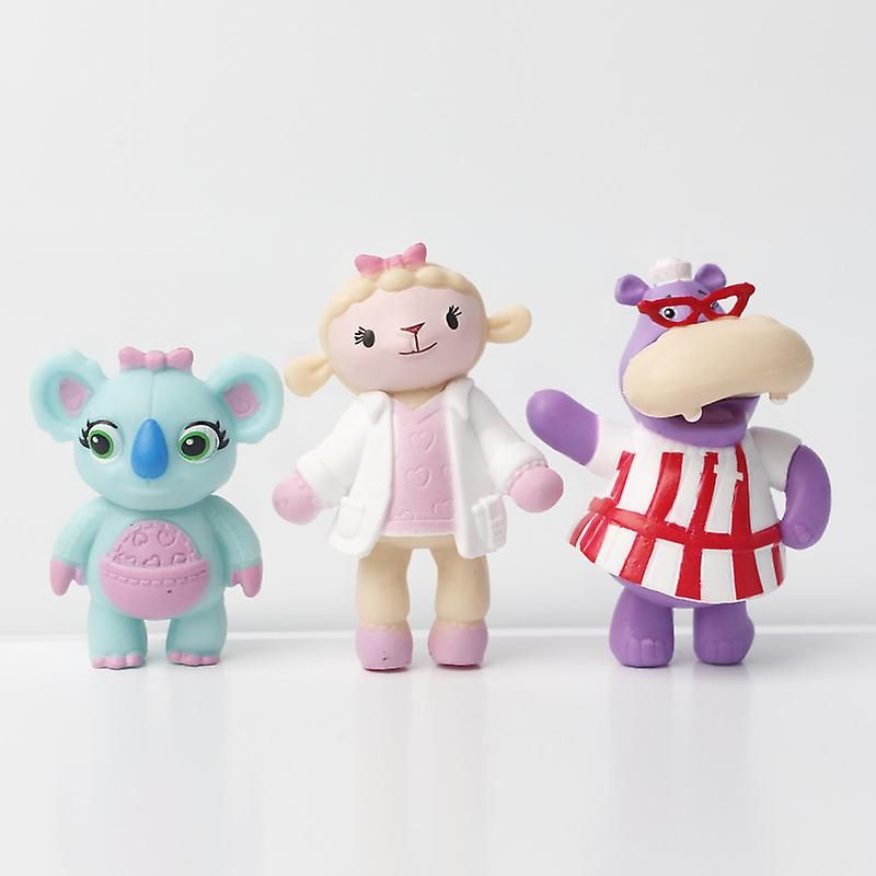 Doc McStuffins Toys 12pcs Set Figures with Lambie Hallie Chilly Dolls Compatible with Disney - Image 4