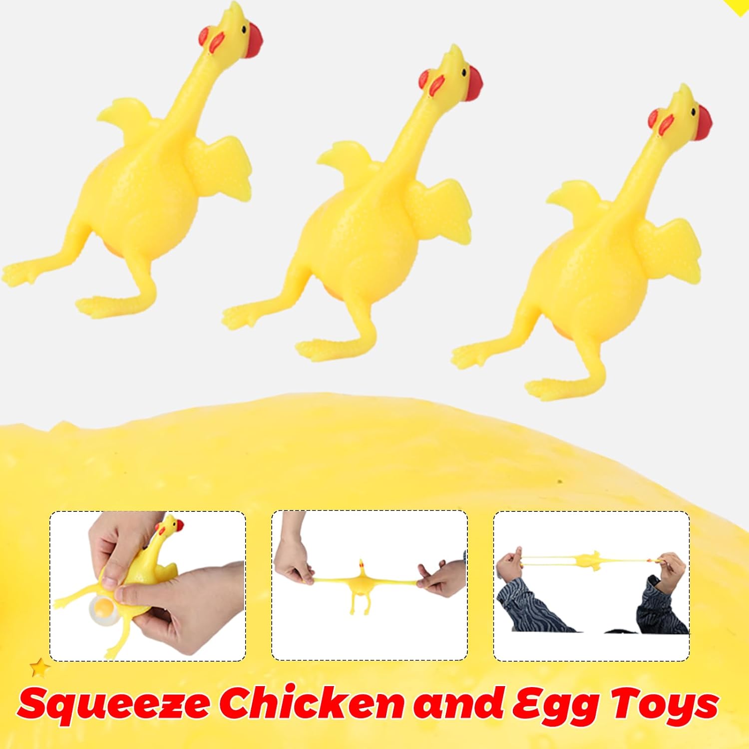 Stress Relief Squeeze Toy Laying Hen Ventilation Chicken Keychain, Trick Yux Compatible - Image 8