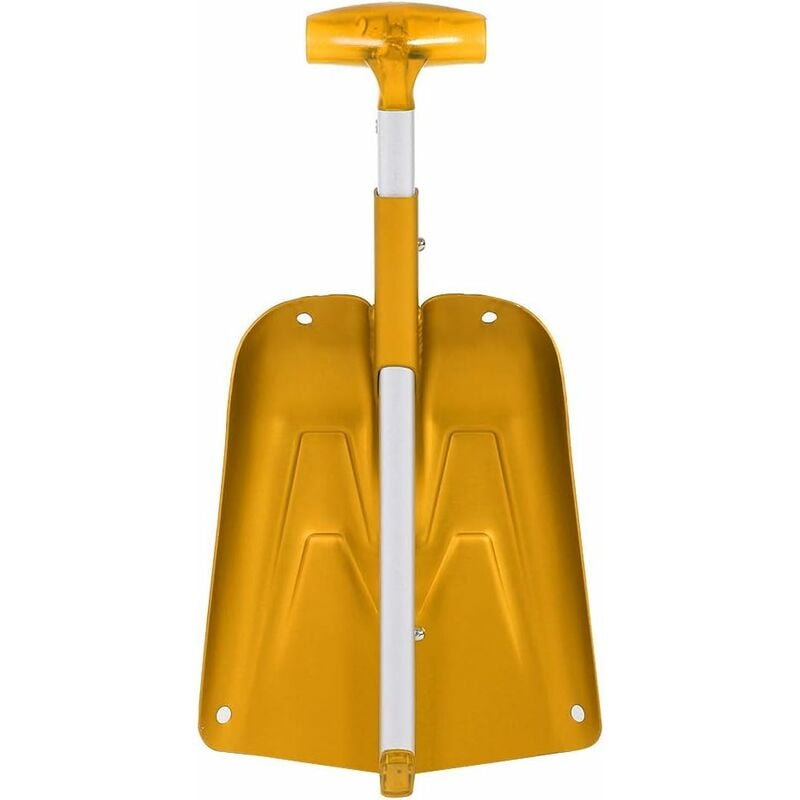 Snow Shovel with Comfortable Handle Telescopic Extension Fine Texture Outdoor Gold - Image 1