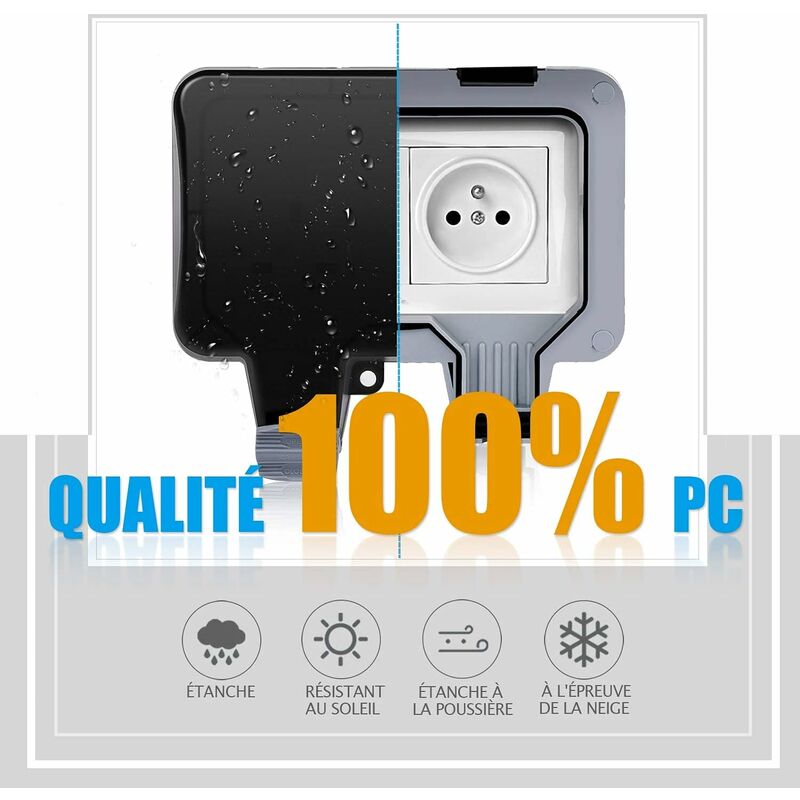 Outdoor IP66 Waterproof Double Power Socket 16A - Image 2