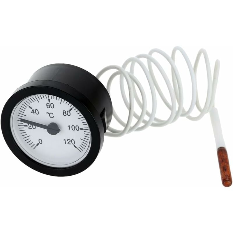 Dial Thermometer Capillary Gauge 0-120°C with 1m Sensor for Liquid Water Temperature Measurement - Image 1