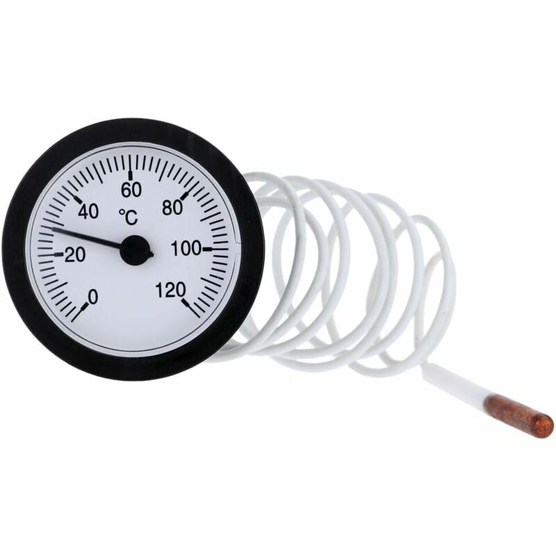 Dial Thermometer Capillary Gauge 0-120°C with 1m Sensor for Liquid Water Temperature Measurement - Image 2