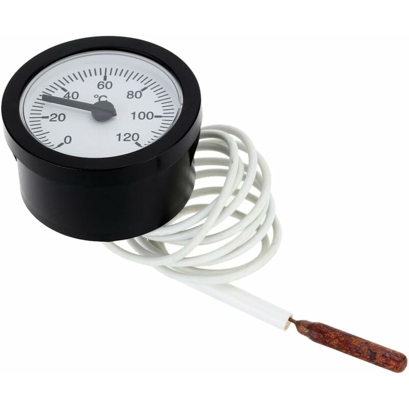 Dial Thermometer Capillary Gauge 0-120°C with 1m Sensor for Liquid Water Temperature Measurement - Image 3