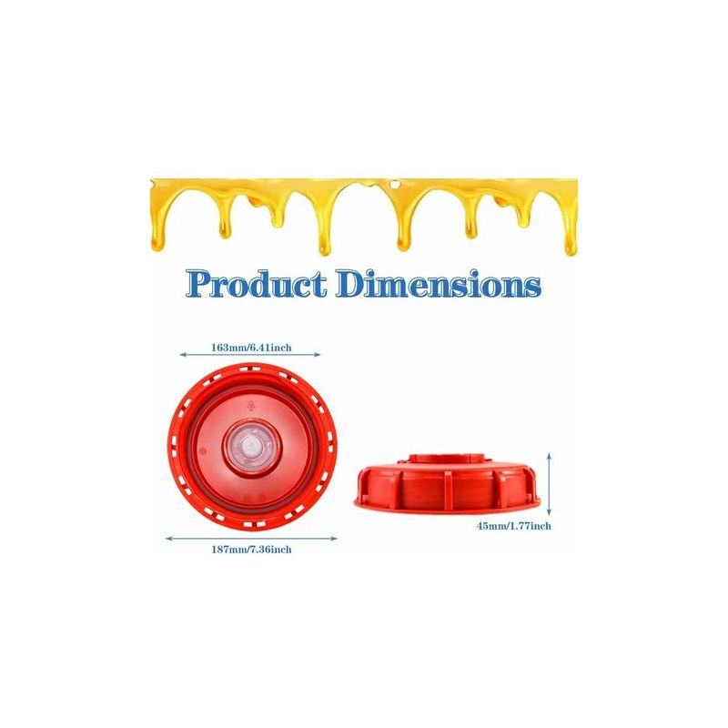 IBC Tank Lid 163mm 1000l IBC Tank Lid IBC Tote Tank Lid Vented IBC Water Tank Lid for 1000L Water Tank - Image 3
