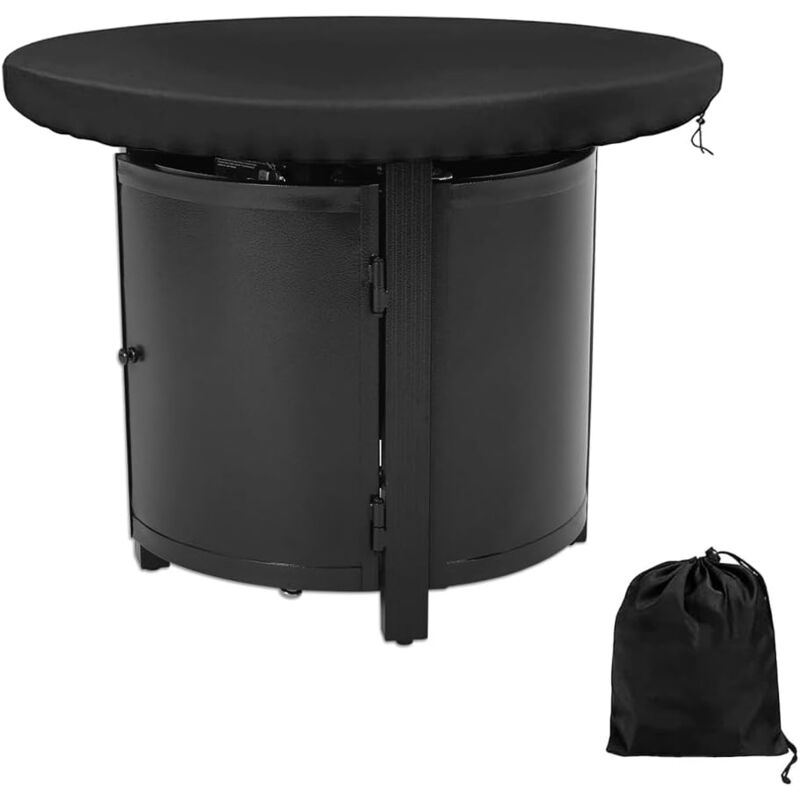 Fire Pit Protective Cover, Anti-UV 420D Round Protective Cover for Fire Pit Protection and Waterproof for Patio Fire Pit for Thin Grills, Fire Pit - Image 1