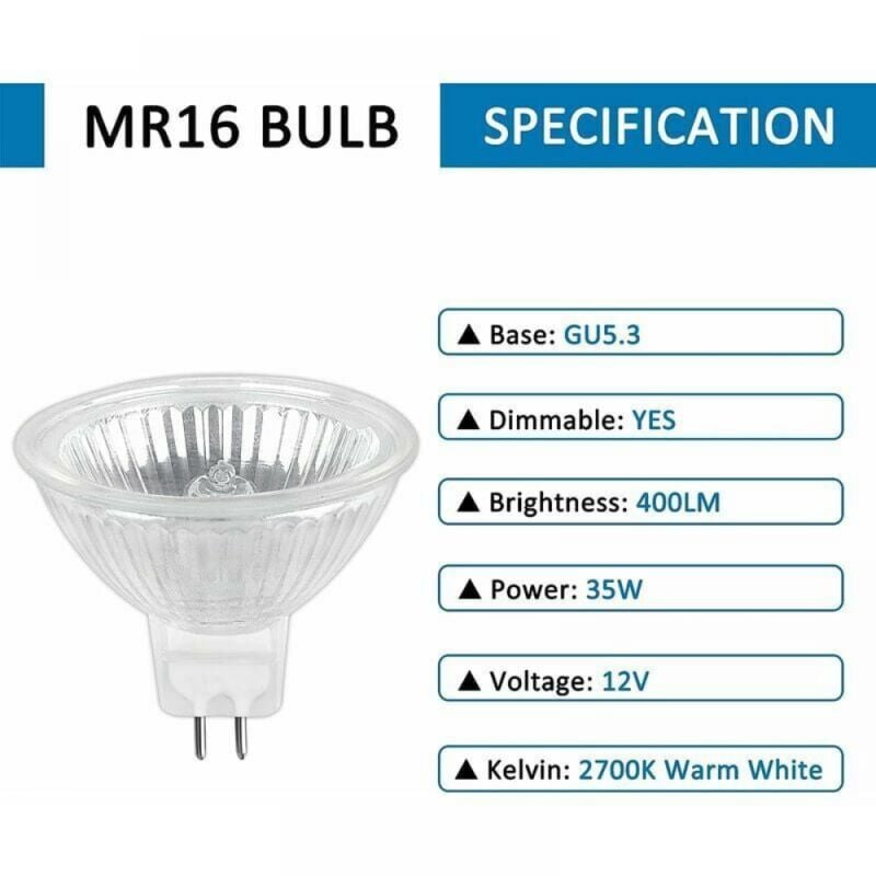 MR16 Halogen Spot Lamp 35W 12V GU5.3 Bulbs 6-Pack - Image 2