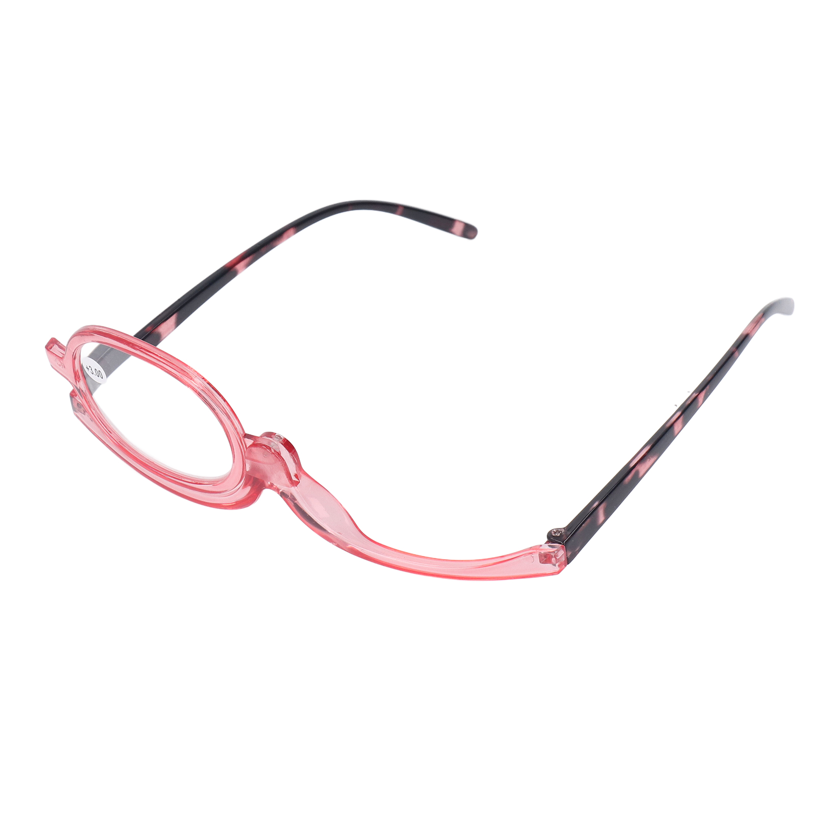 Magnifying Cosmetic Glasses Lightweight Foldable Rotating Single Lens +3.00 Pink for Women - Image 6