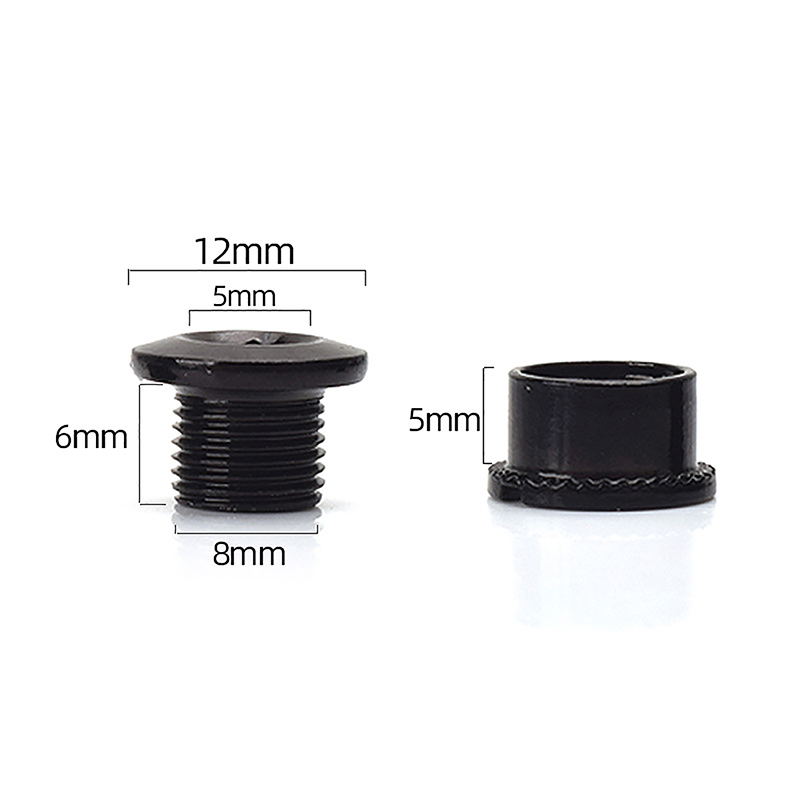 Chainring Bolt Nut for 5-Speed Road Bike Black - Image 1