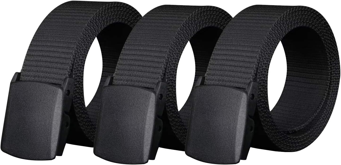 Nylon Military Tactical Belt 3 Pack, Military Hiking Rigger, Men's belt made of nylon mesh belt,Breathable comfortable - Image 1