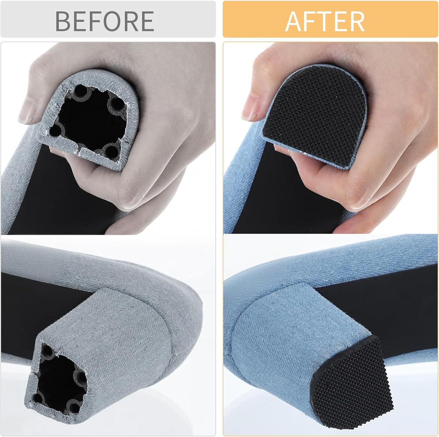 8pcs High Heels Patch Square Sole Repair Tips Rubber Boot Heel Replacement Sole Protectors Non-Slip Heel Replacements High Heel Tread Pad(2.44