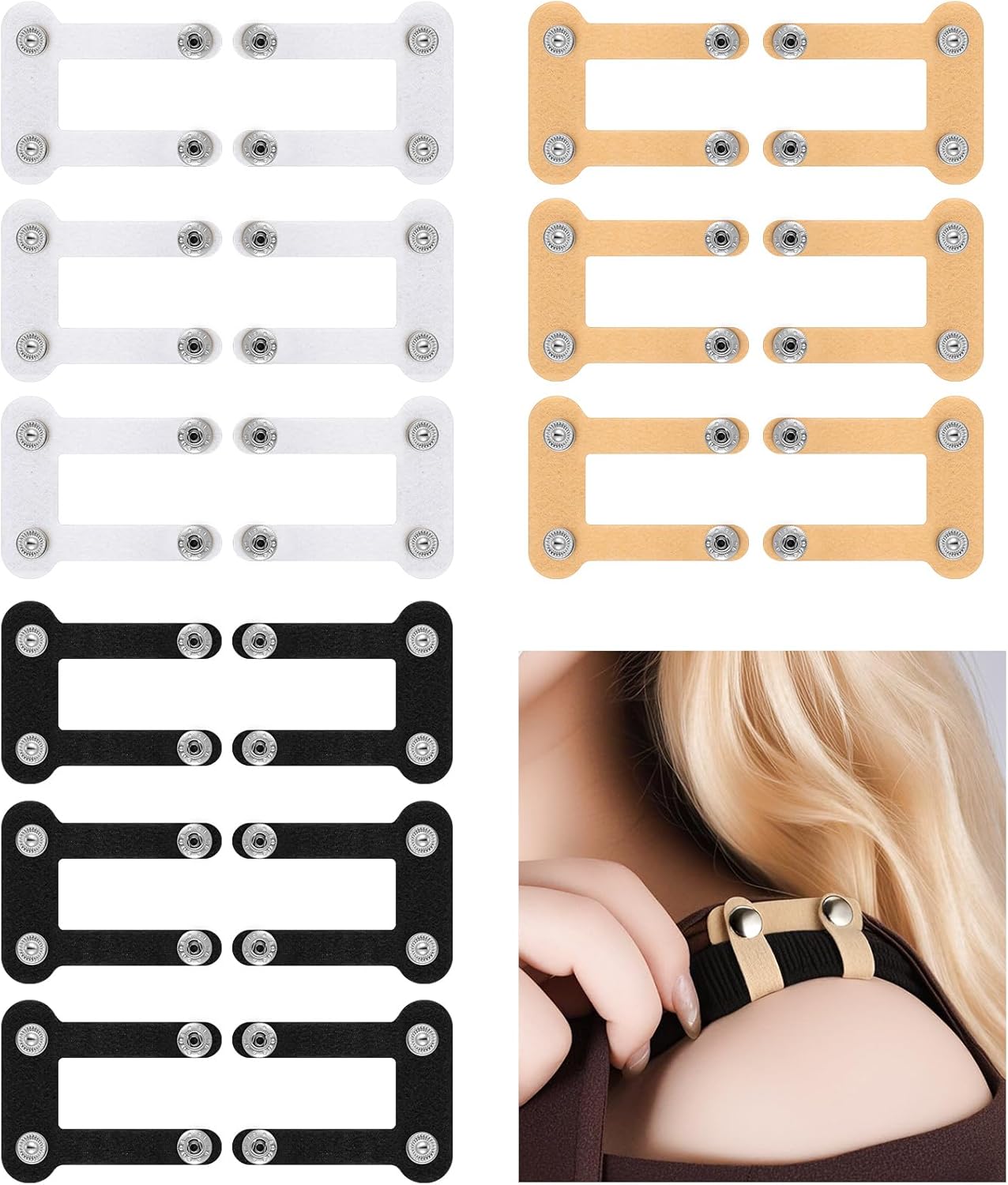 18 Pcs Bra Strap Hider Bra Strap Holders for Slipping Dress Retainers Clip to Hide Shoulder Keep in Place - Image 1
