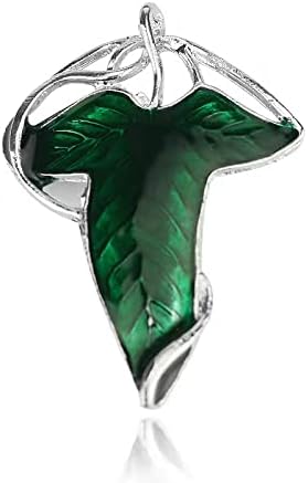 Alloy Elven Leaf Brooch - Green Leaf Clasp Pin - Elven Cloak Clasp - Costume Accessory - Movie Inspired - Gift for Elves Fans - Image 1