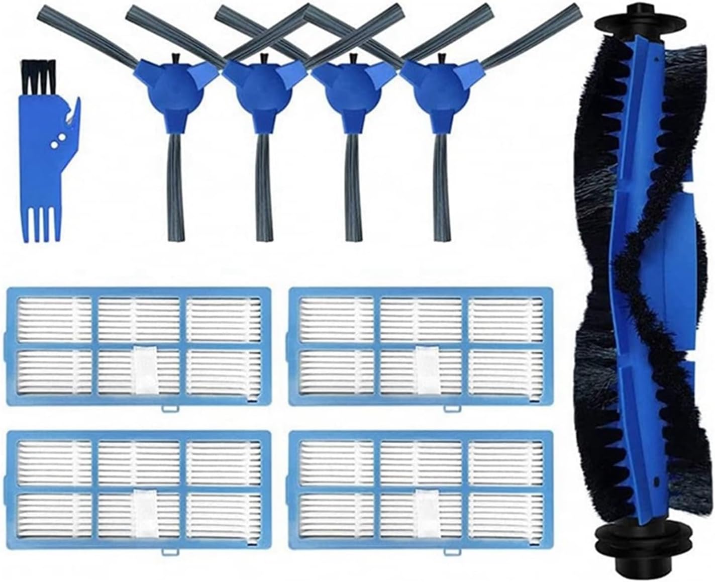 Main Brush Side Brush Hepa Filter Replacement Accessories,Compatible for Proscenic 850T Robot Vacuum Cleaner Spare Parts Kit - Image 1