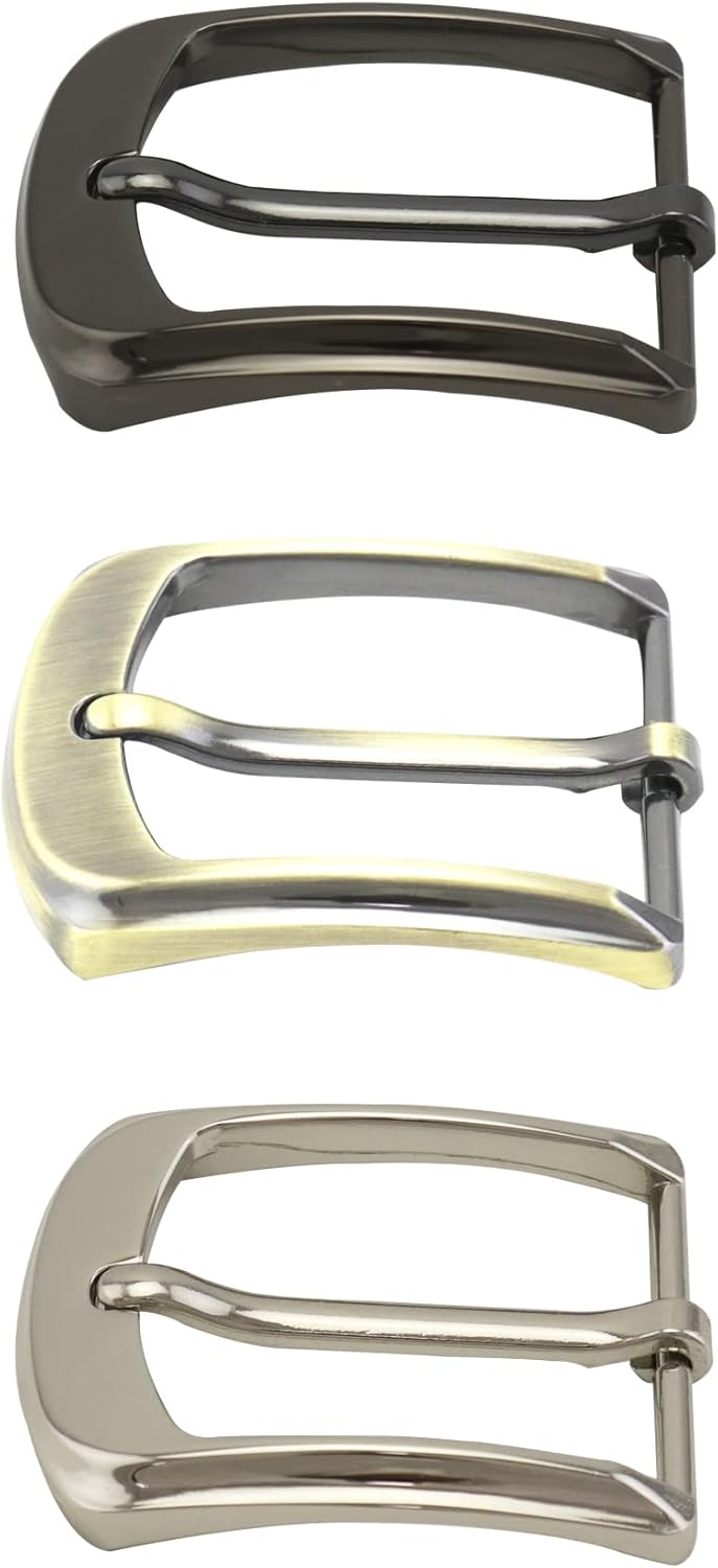 Classic Belt Buckles Set, 3 Pack Metal Belt Buckle 38-40 mm (1.5