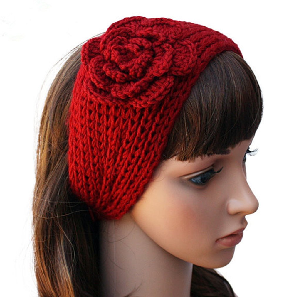 Chunky Knit Headband Crochet Headbands Hair Band Winter Ear Warmer for Women - Image 2