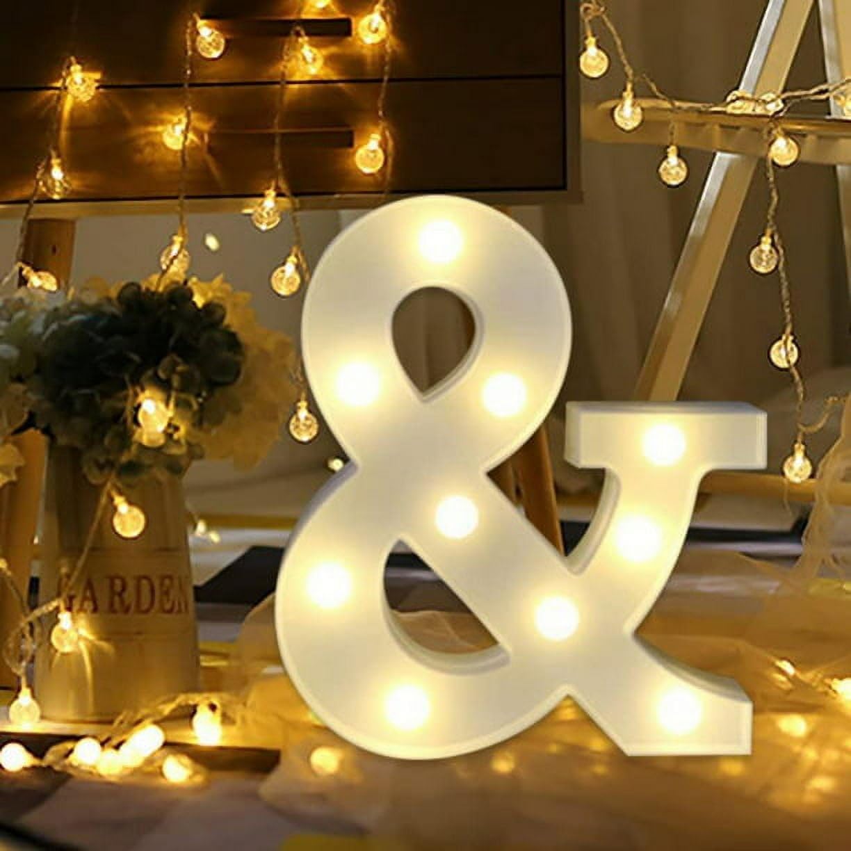 A - Z LED Letter Lights Alphabet Light Up Sign Battery Operated Night Lights for Home Party Wedding Christmas Decoration - Image 1
