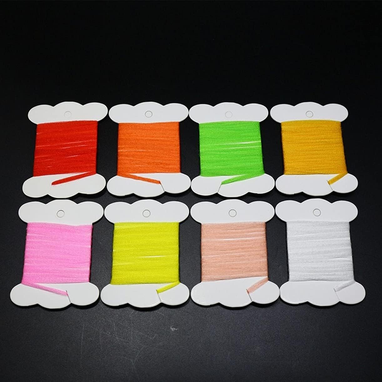 8 Colors/Set Polypropylene Floating Yarn 1yards per Card Dry Fly fibers Spinner Wings Fly Tying Parachutes Materials - Image 1