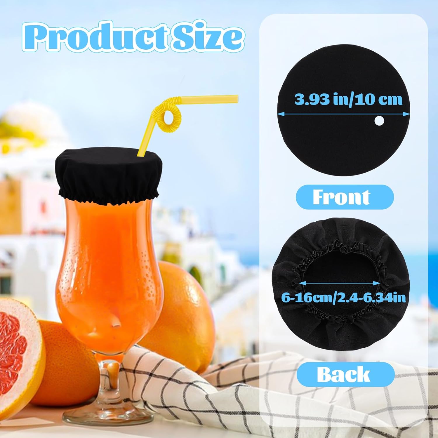15Pcs Drink Cover Scrunchies with Straw Hole, Reusable Spiking Prevention Scrunchie Cup Drinks Protection Bottle Cap Washable Elastic Protector for Women Girl Bar Club Party - Image 2