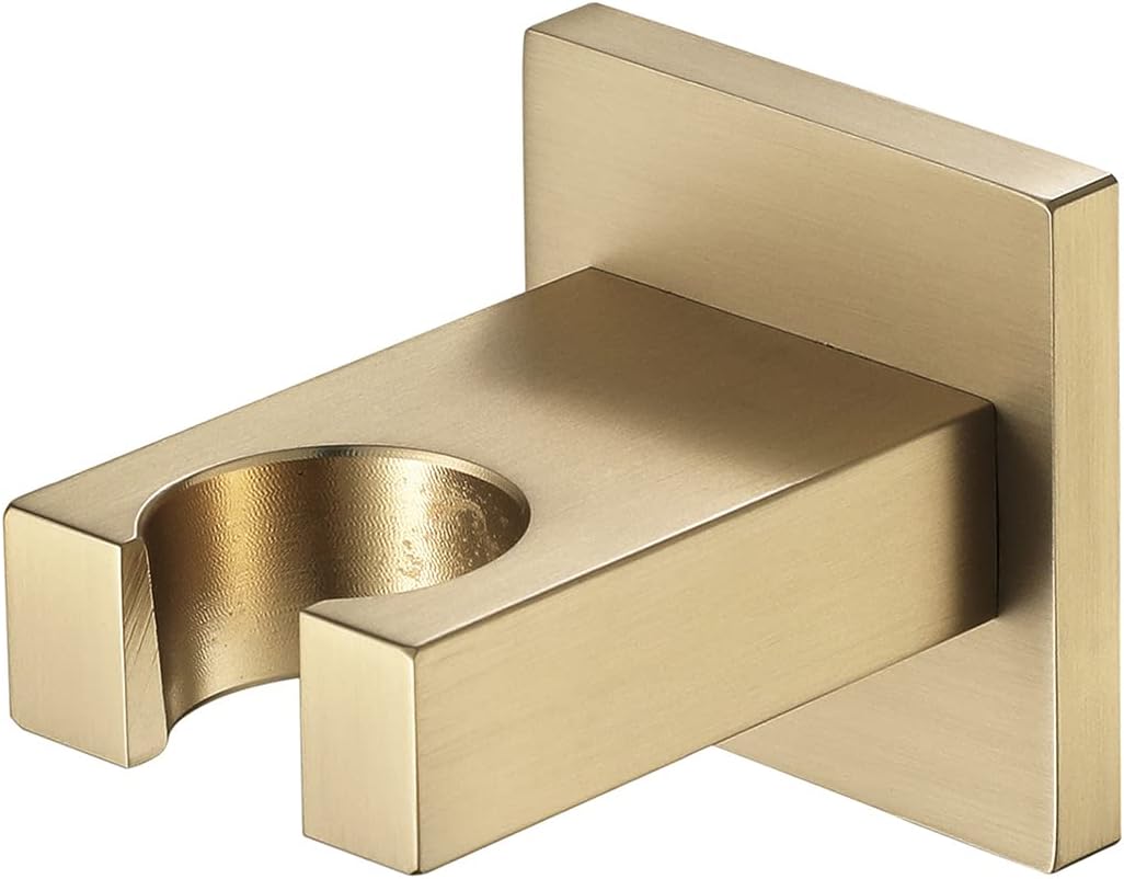 Wall Mounted Bracket for Handheld Shower Head Multicolor Adjustable Holder Design To Meet Any Space Bathroom Showering Spraying Angle Chrome,Brushed gold - Image 1