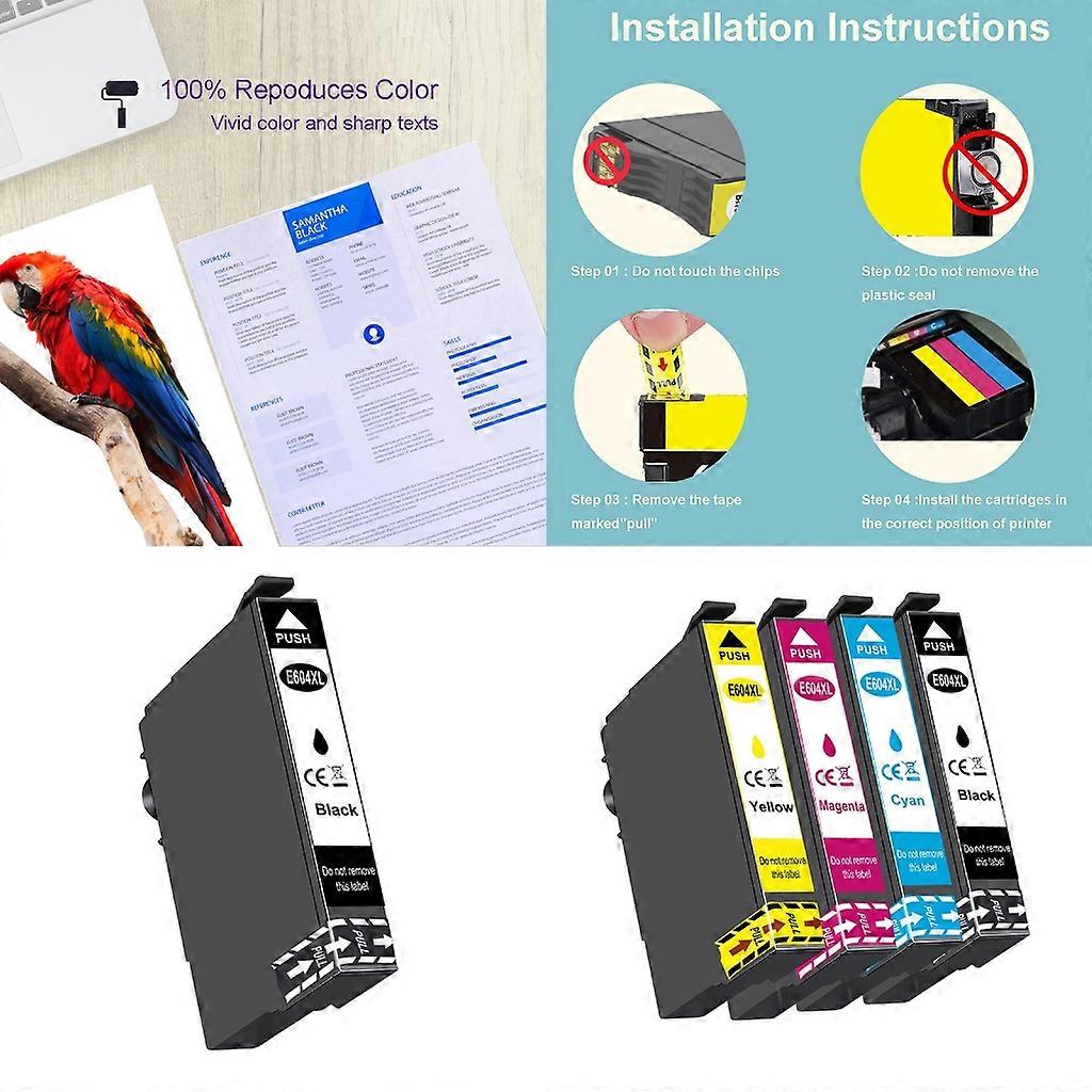 XP-2200 XP-2205 Compatible 604XL Ink Cartridge for Expression Home Printer High Yield Vivid Colors - Image 2