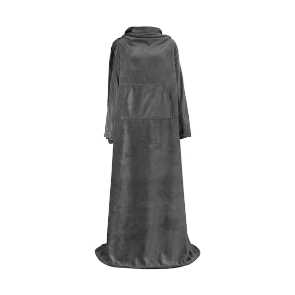 Portable Blanket with Sleeves Winter Soft Sherpa Weighted Blanket Sofa Blanket Adult Warm Long Lazy TV Blanket Plush Coat - Image 2
