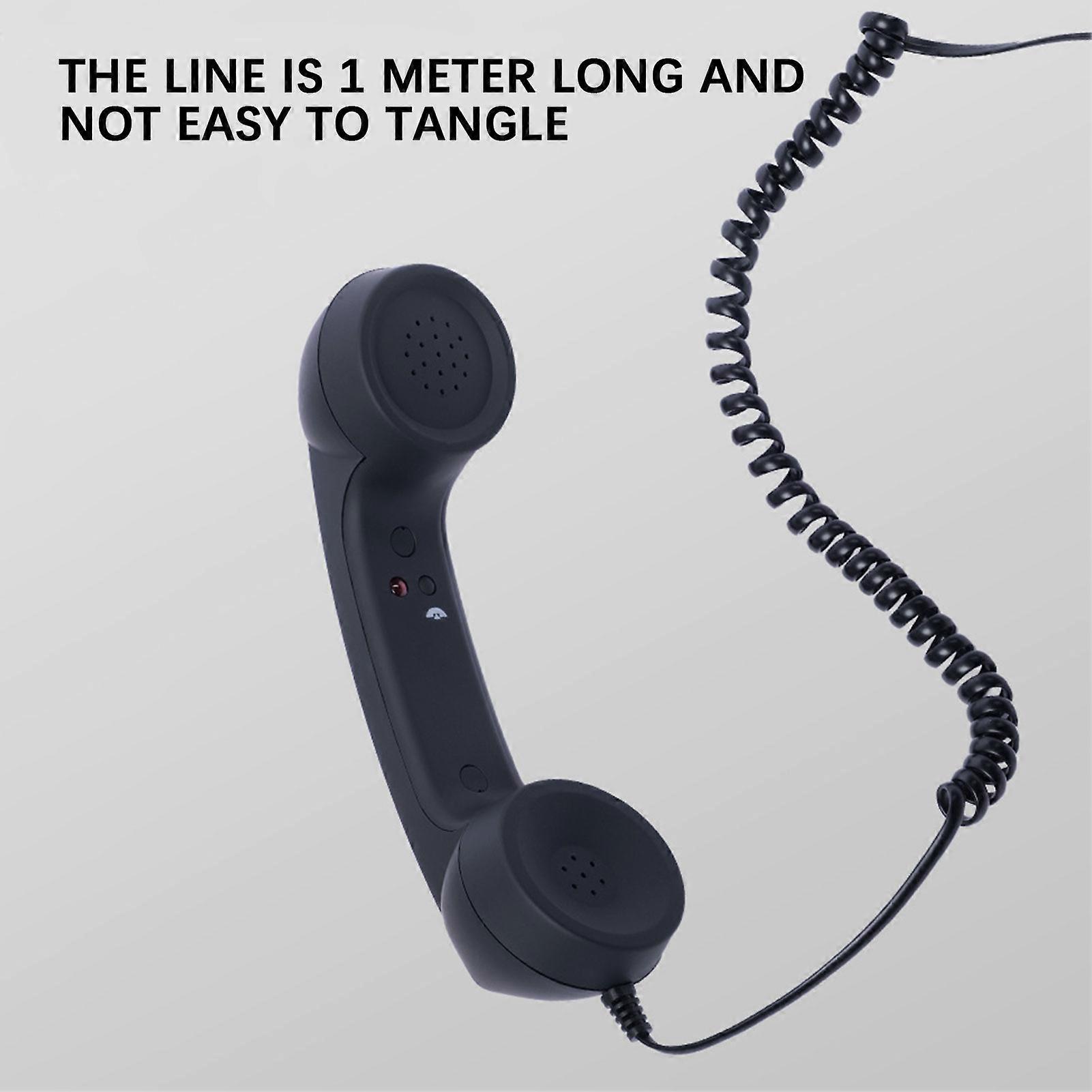 Compatible with iPhone Android USB-C Retro Telephone Handset Red - Image 2