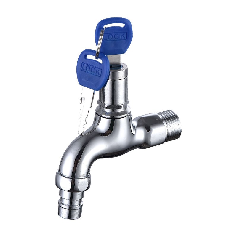 Lockable Anti-Theft Outdoor Brass Tap for Garden Washing Machine - Image 1