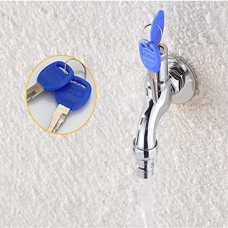 Lockable Anti-Theft Outdoor Brass Tap for Garden Washing Machine - Image 5