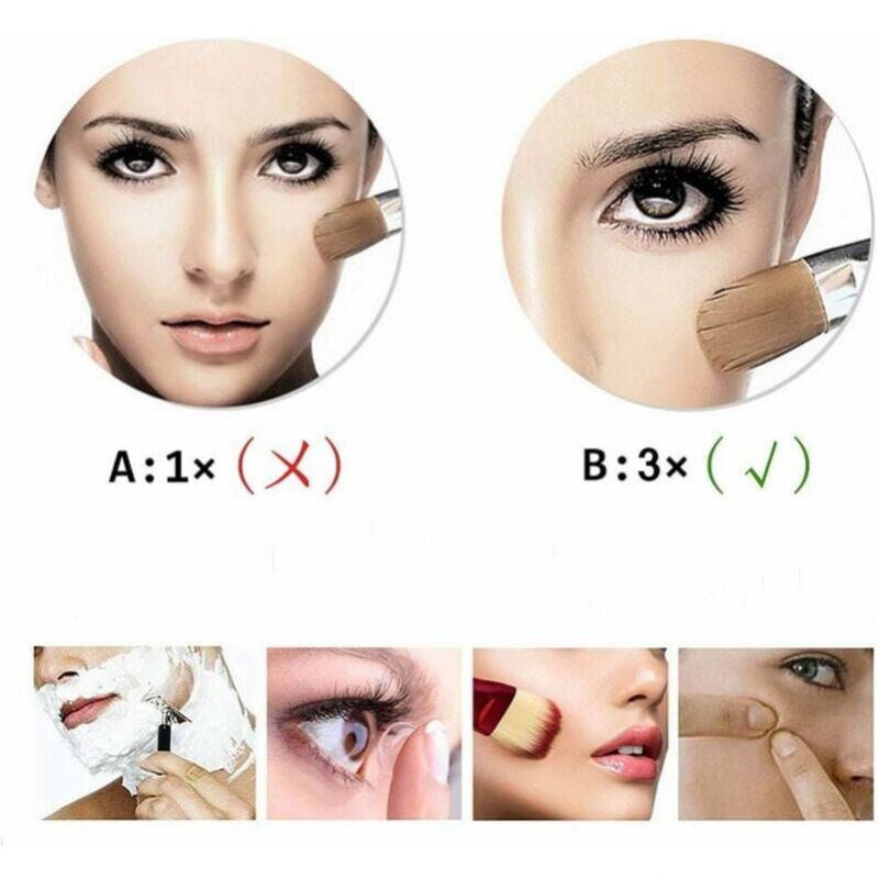 3X Magnifying Wall Mirror - Foldable Extension - 360 Degree Rotation Magnifying Mirror Bathroom Mirror with Drilling - Image 3