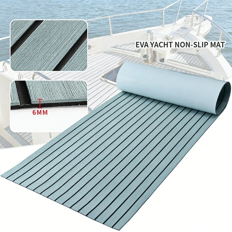 EVA Foam Boat Flooring Mat Decking Sheet 240*45*0.6cm Light Grey - Image 1