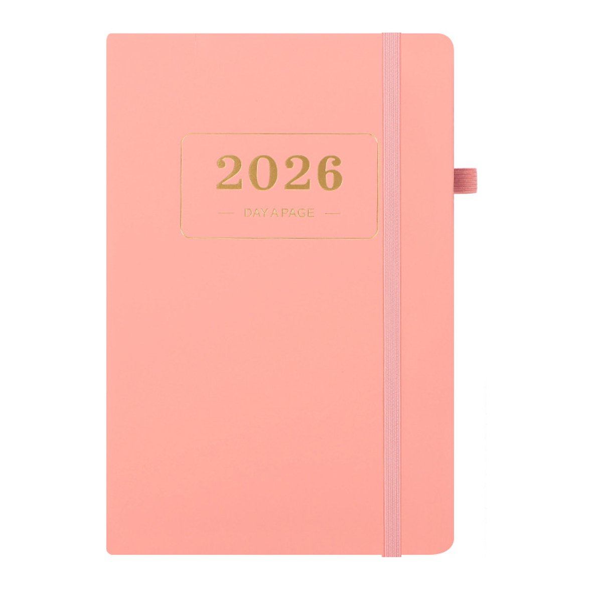 2026 Daily Planner – 2026 Adult Agenda – 1 Day on 1 Page – 365 Day Planner & Notebook – 14.0*20.8cm – Pink - Image 1