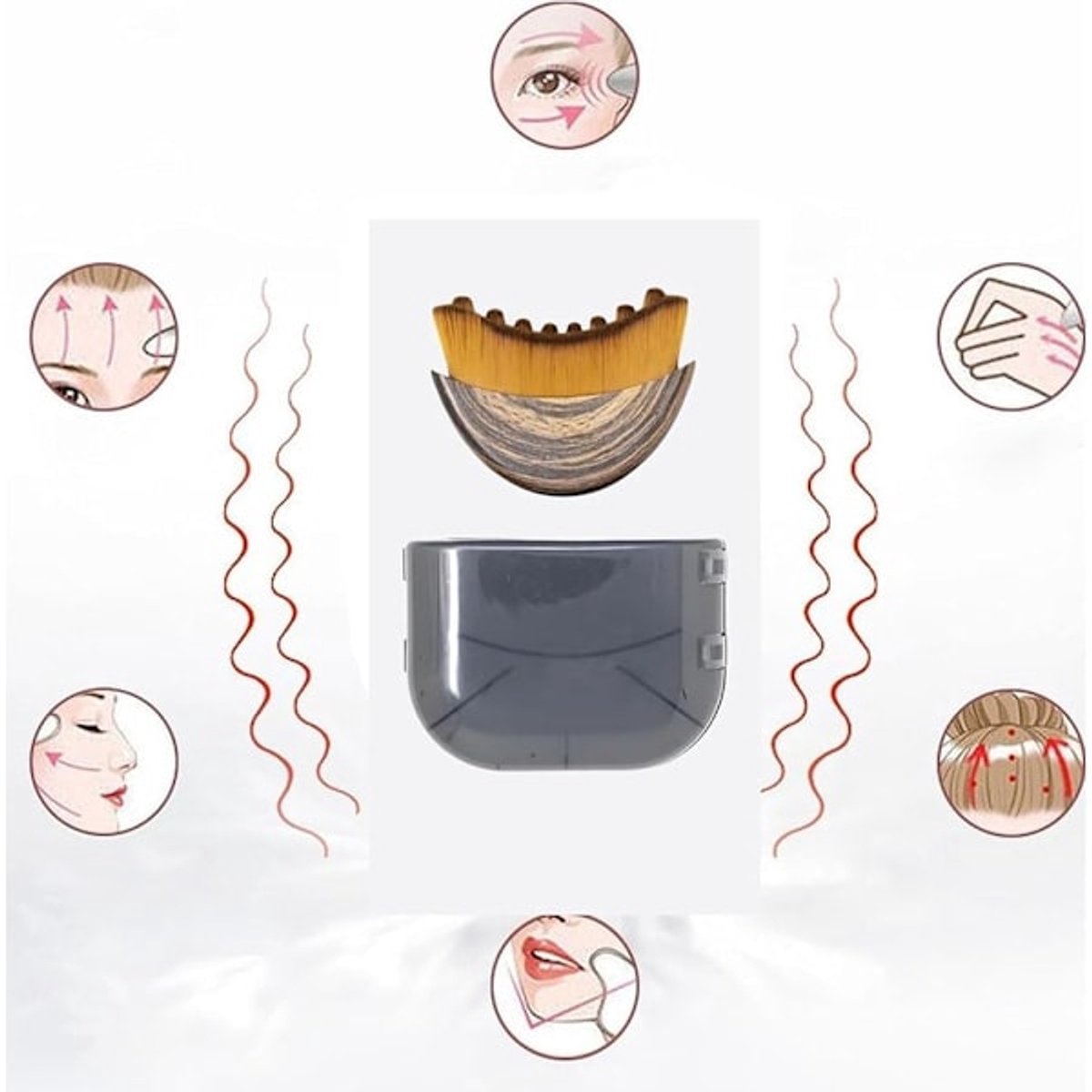 Lymphatic Drainage Facial Brush - Lymphatic Drainage Facial Massage - Chin and Jawline Modeling - Dry Facial Brush - Image 5