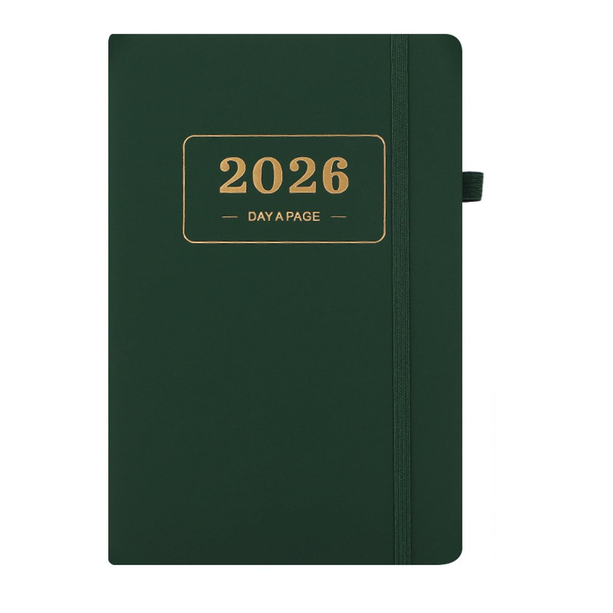 2026 Daily Planner – 2026 Adult Agenda – 1 Day on 1 Page – 365 Day Planner & Notebook – 14.0*20.8cm – Green - Image 1