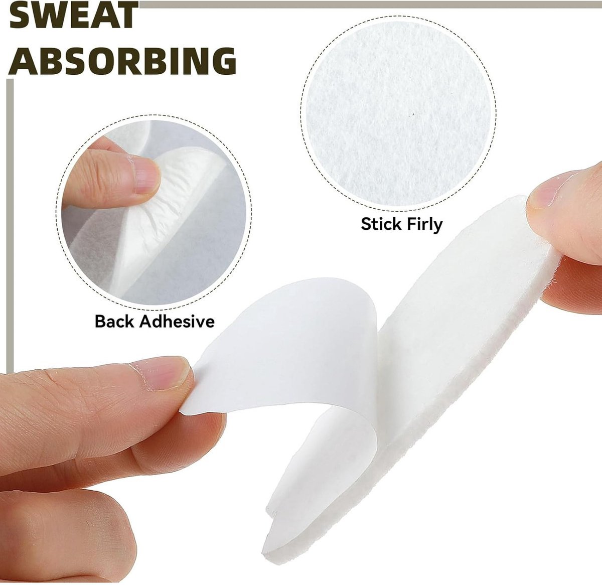 6 Double Felt Tongue Pads - Tongue Pads - Soft, Sticky Insoles - Adjustable, Unisex, Non-Slip Tongue Pads - Suitable for Loose Footwear (White) - Image 3