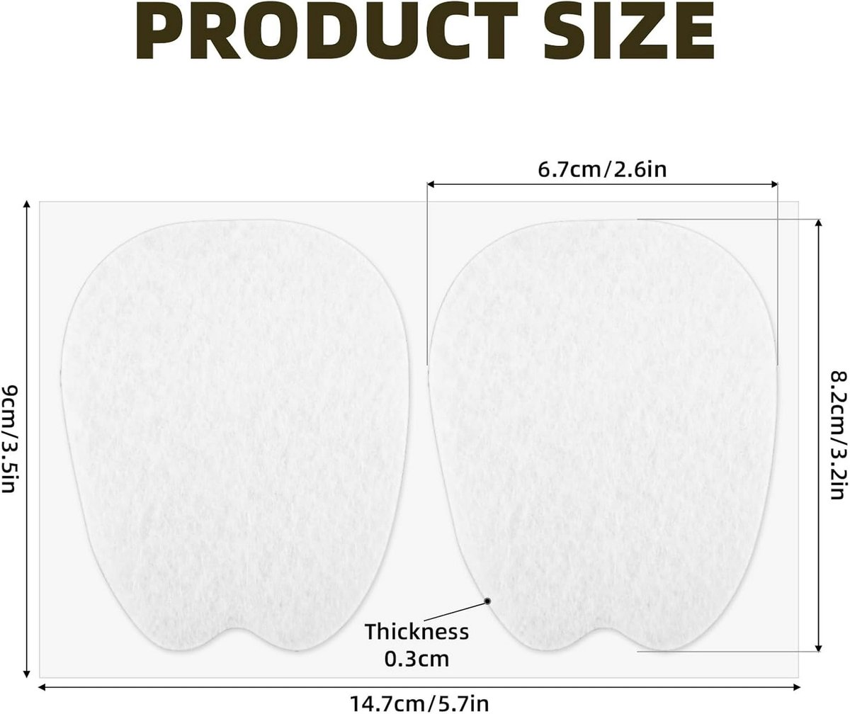 6 Double Felt Tongue Pads - Tongue Pads - Soft, Sticky Insoles - Adjustable, Unisex, Non-Slip Tongue Pads - Suitable for Loose Footwear (White) - Image 4
