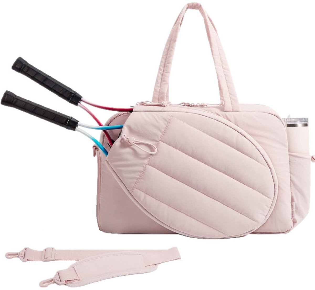 Tennis Bag - Tennis Backpack - 42L with Shoe Compartment - Sports Bag - Waterproof Racket Bag - Protective Racket Compartment - Portable as a Shoulder Bag - Pink - Image 1