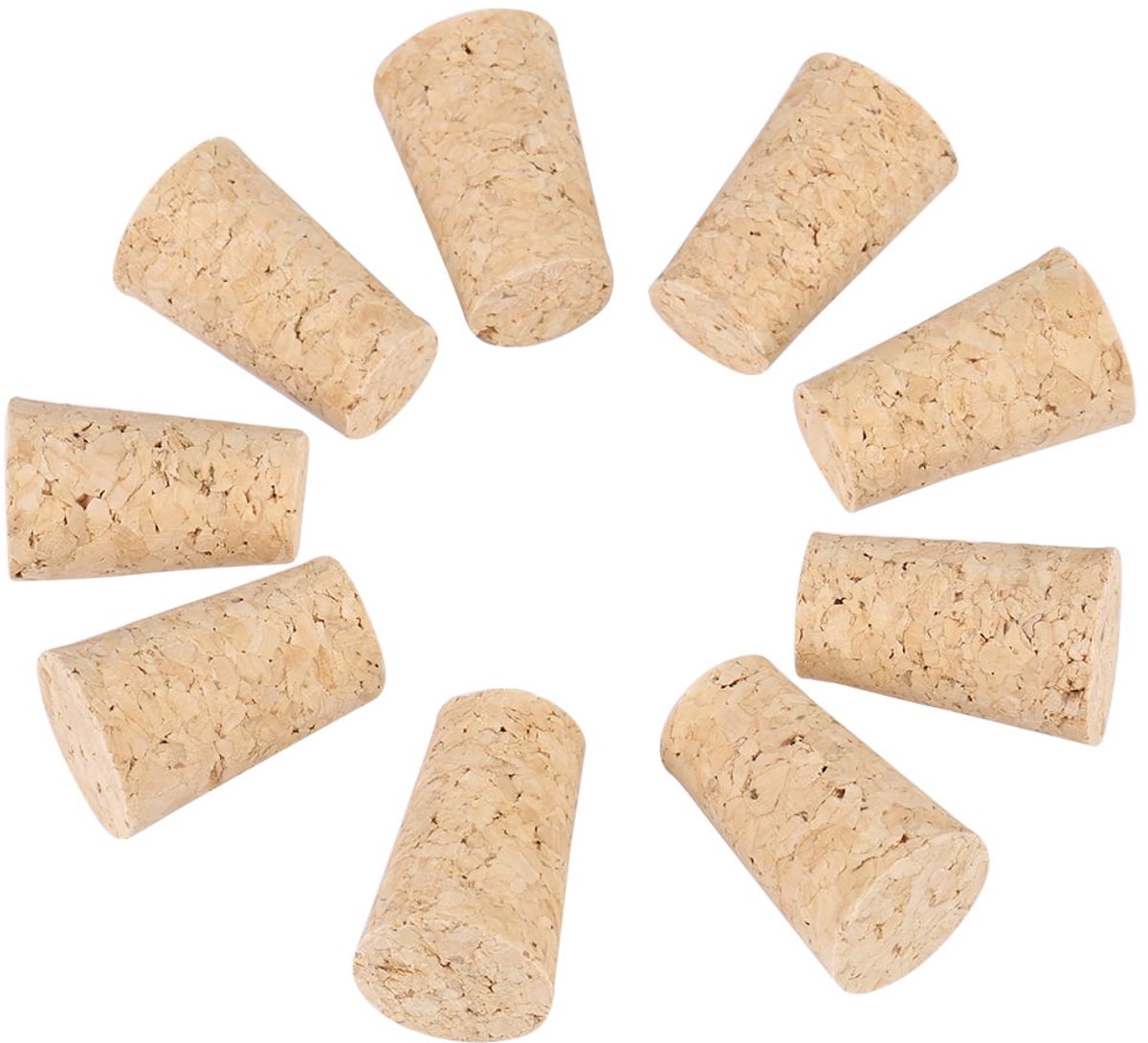 10 pcs tapered corks made of natural cork, wooden wine/beer bottle stopper, cork, natural cork - Image 1
