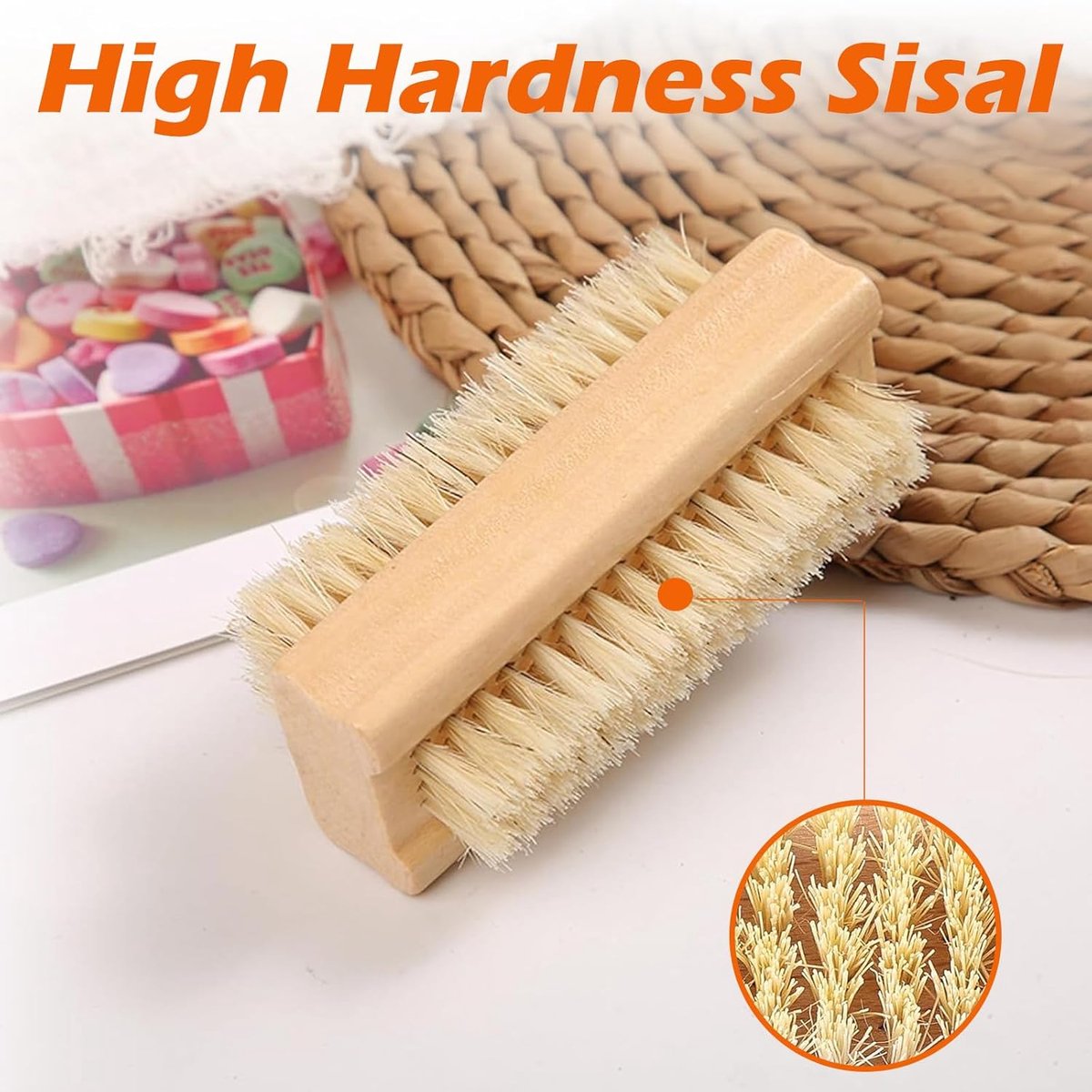 Nail Brushes - 3-Pack - Double-Sided - Nail Brushes for Cleaning Nails - Portable Nail Brushes with Wooden Handles - Suitable for Daily Hygiene, Travel and Pet Care - Image 4