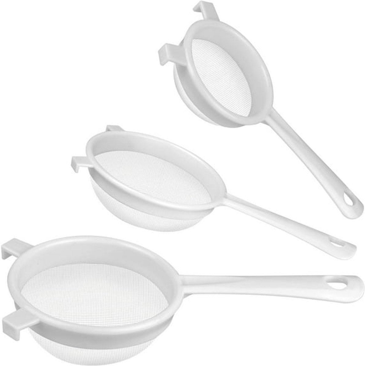 Filter - Strainer - Strainer Set - Strainer Set - Three-Piece Strainer Set with Handles - Kitchen Strainer - Milk Strainer - Suitable for Camellia Milk Tea (3, 4, 5.5 inches) - Image 1
