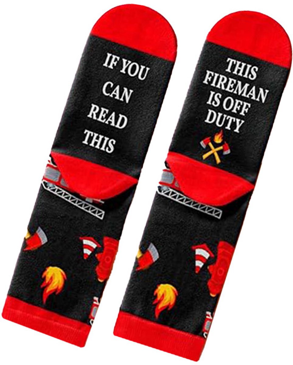 If You Can Read This This Fireman is Off Duty Socks - funny socks - Warm Thick Socks for Men and Women - funny socks - funny socks men 41 46 - funny socks women - Image 2