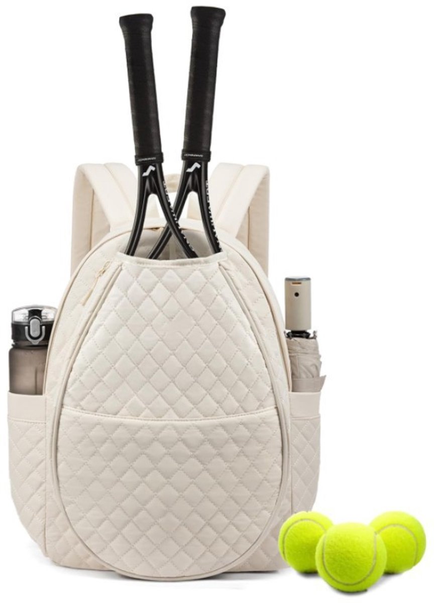 Backpack - Tennis Shoulder-Crossbody Bag - Sports Bag - Waterproof Racket Bag - Suitable for Pickles and Badminton - Off-White - Image 1