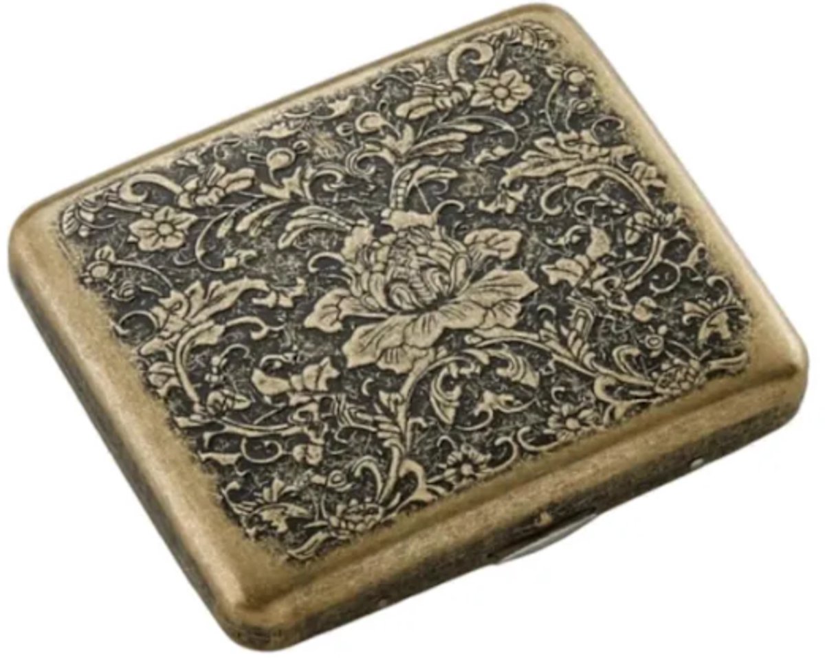 Cigarette Case - Cigarette Holder - Cigarette Box - Weatherproof - Metallic - Classic metal cigarette case, retro cigarette case, cigarette box, cigarette holder, metal cigarette case, portable vintage - Image 1