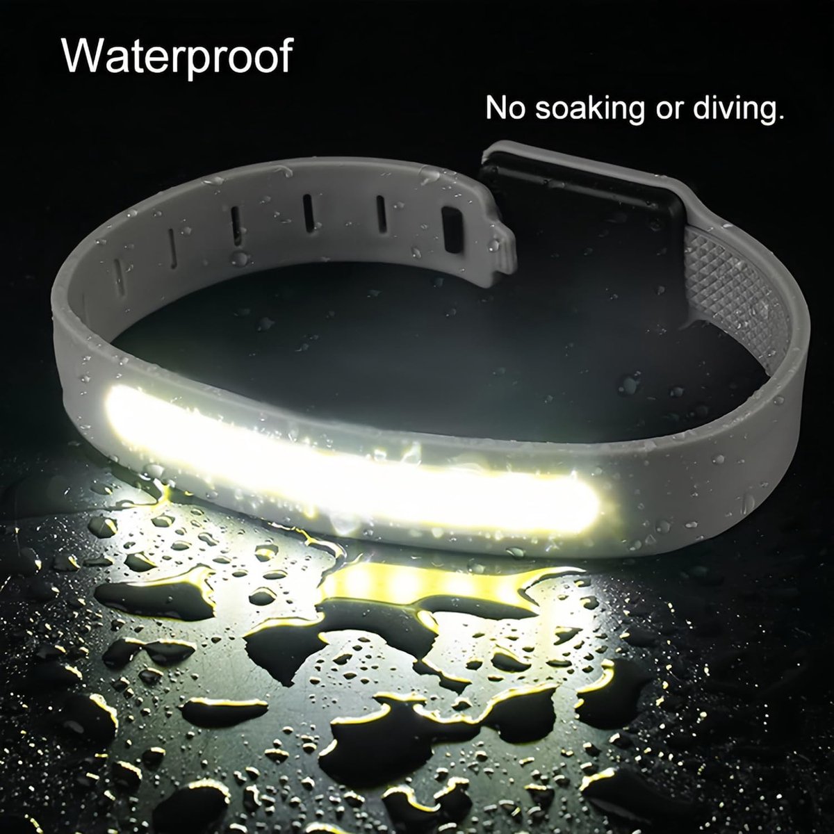 Lamp - Running Lamp - Bicycle Lamp - With reflective arm and wrist strap - 3 light modes - Rechargeable - Flashing outdoor lamp, a safe choice for running, jogging, cycling and walking in the dark. - Image 4