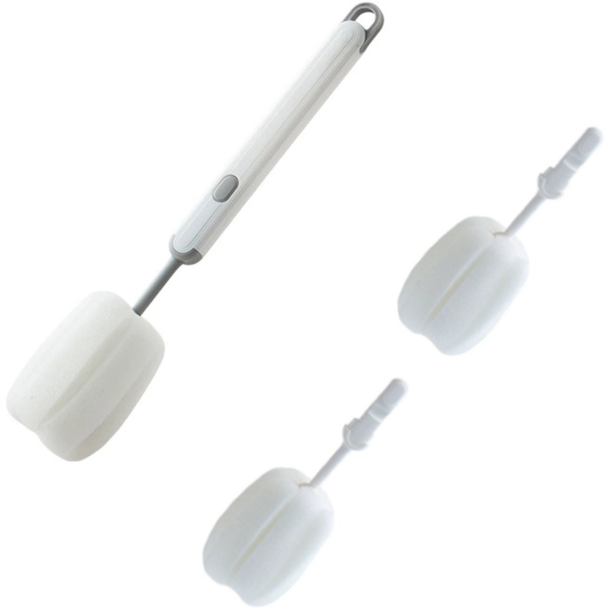 Brush - Detachable sponge brush - Long-handled bottle brush - Suitable for coffee cups, glasses and other kitchen utensils. - Image 1