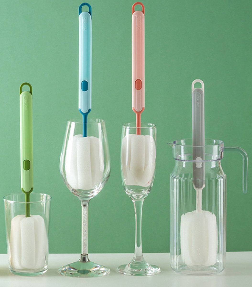 Brush - Detachable sponge brush - Long-handled bottle brush - Suitable for coffee cups, glasses and other kitchen utensils. - Image 4