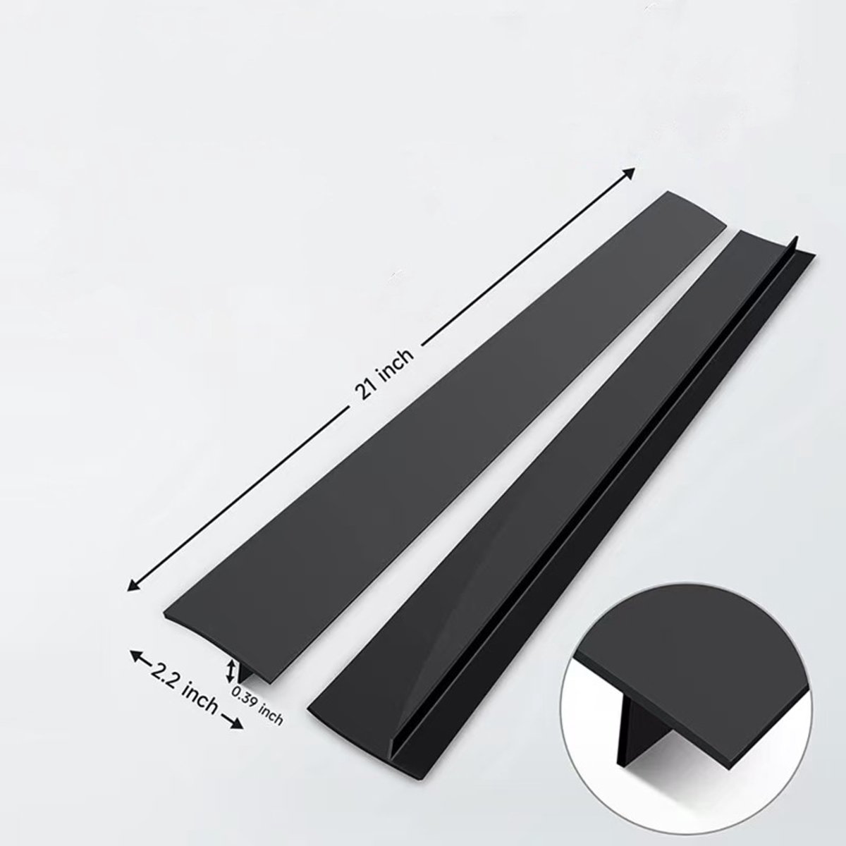 Sealing Strip for Hobs - Silicone Sealing Strip - Gap Filler Strip - Seals gaps between kitchen countertops, appliances, stoves, ovens, washing machines and dryers - Set of 2 (White) - Image 4