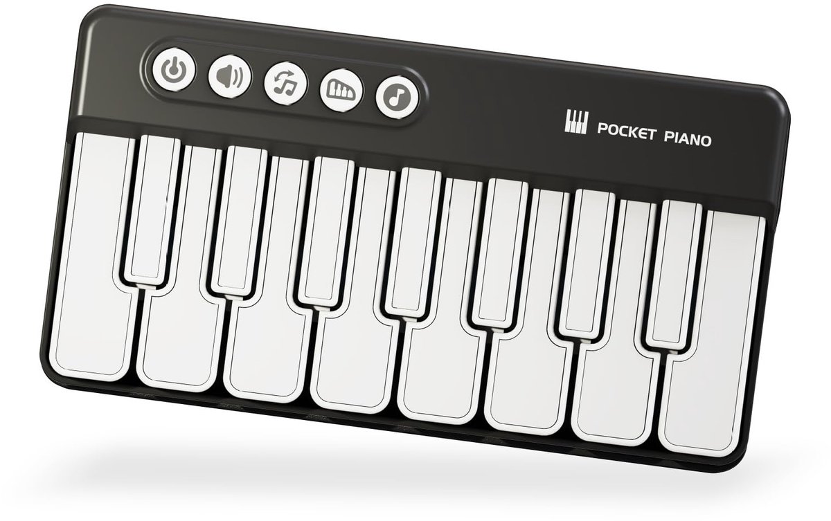 Mini Keyboard Piano - Piano for Kids - Toys for Children - Educational Toys - Portable Pocket Piano - Black - Image 1
